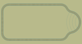 Pravougaoni bazen sa spoljnim rimskim stepenicama